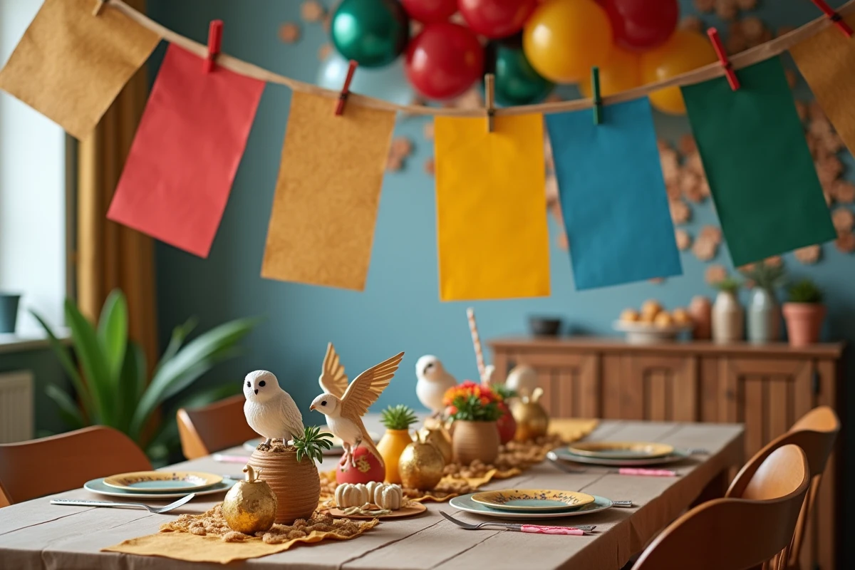 Décoration de table anniversaire Harry Potter avec affiches imprimées DIY et accessoires