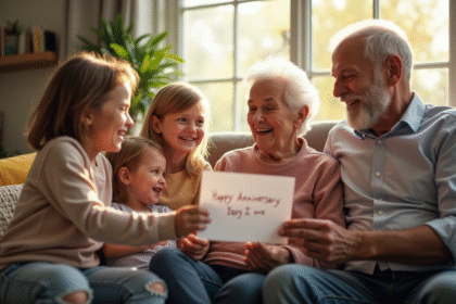 Famille multigenerational heureuse lors d'un anniversaire